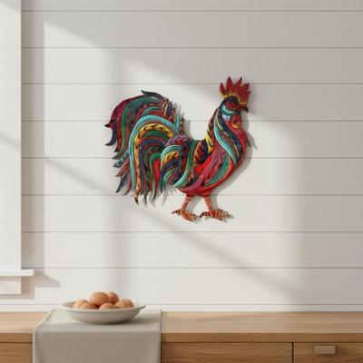 Metall Hahn Wanddeko Einfach aufzuhängen Bauernhaus-Look Hausdekoration für