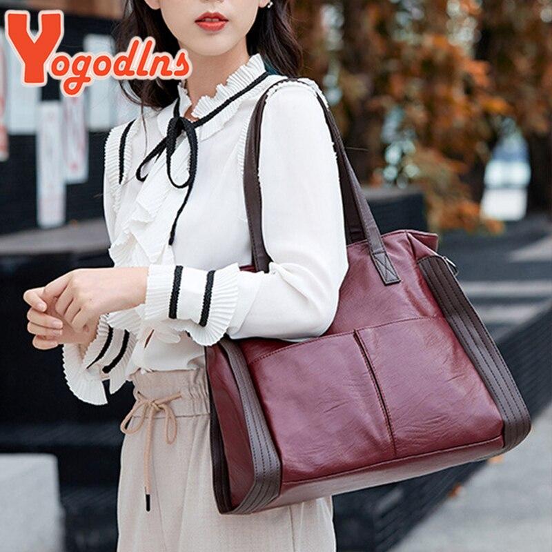 PORRASSO Vintage Women's Shoulder Bag - Large PU Leather Top Handle Crossbody Bag, Pink