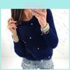 Luxurious Women Plush Beaded Sweater Casual Solid Color Spring Winter Fur Sweatshirt
