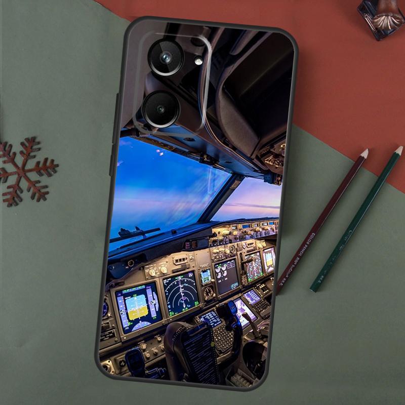 Flight Instruments Cockpit Case For Realme C67 C51 C75 C63 C61 C65 C55 C53 C35 C71 11 12 13 14 Pro Plus GT6 GT7 15 Pro