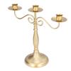 European Style Candlestick Holders Stand Gold 3 Head Candle Holders for Wedding Party Dinning