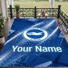 Custom Text Printed Rug Brighton & Hove Albion Football Non Slip Floor Carpet For Home Room Decor