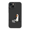 Fun Work Duck Print Angel Eyes Phone Anti-Drop Protective Case, Suitable for iPhone 17, 16, 15, Plus, Pro, Max Series Phones—Can Be Used As a Gift