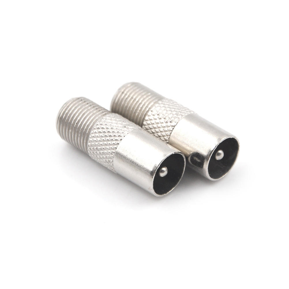 5Pcs F Type Female To Tv Aerial Rf Coaxial Male Connector Adapter Plug.