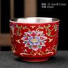 999 Pure Kung Fu Tea Bowl Enamel Color Ceramic Tasting Handmade Silver-Plated Master Single Cup Gift Box