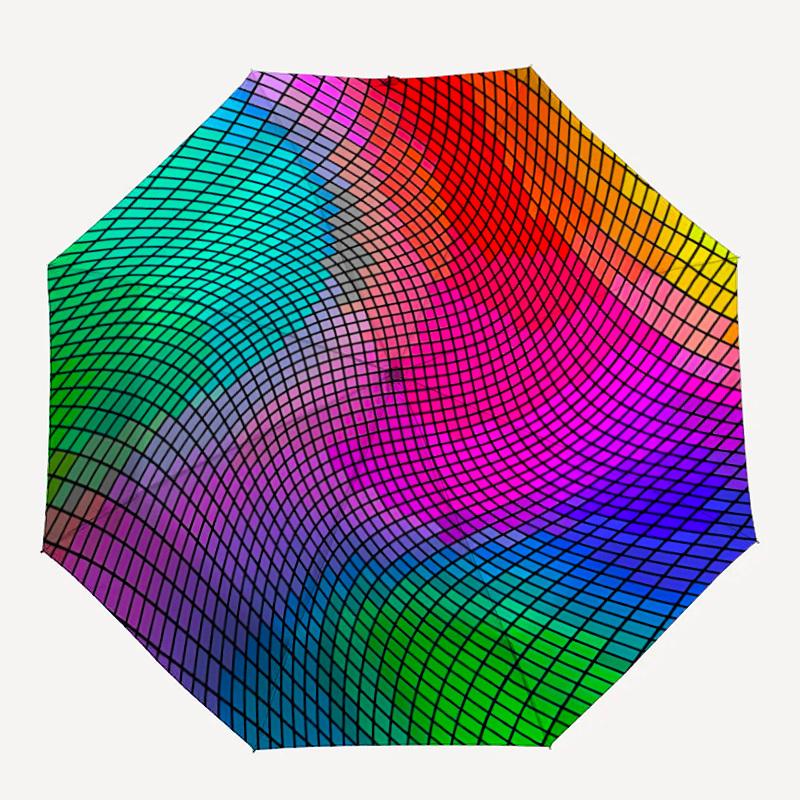 

1pc Colorful Mosaic Pattern Umbrella - Portable Home Essential, Durable Iron Frame with Rod Structure, Fashion Lovers yy250910088