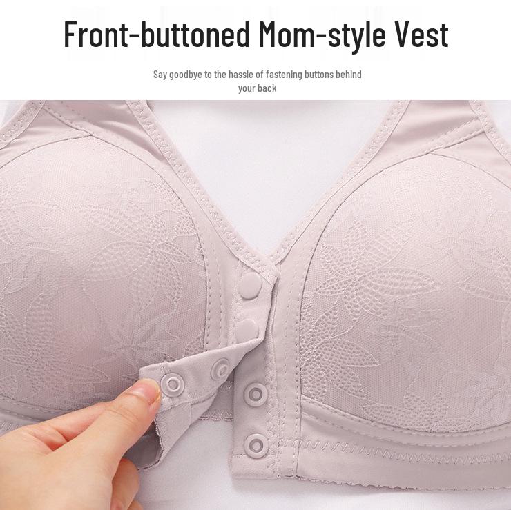Front Buckle Shaping Bra for Anti-Sagging, Wire-Free Comfort for Middle-Aged & Elderly Mothers