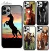 Horse Animal Running Cool Phone Case For iPhone 17 Air 15 16 16e Pro Max 11 12 13 14 Plus Cover Coque Fundas Shell