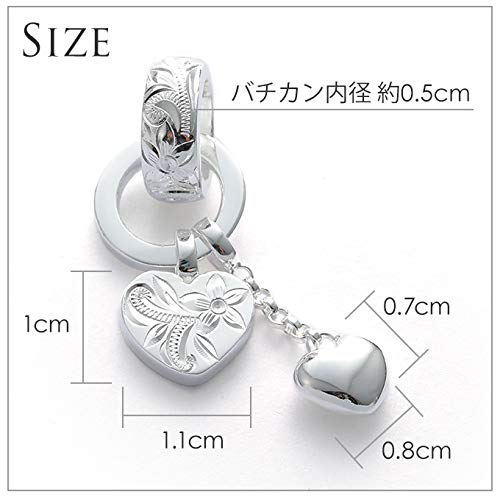 Hawaiian Jewelry Necklace Pendant Chain Set Double Heart Plumeria Flower Jewelry [LocoMocoAloha] [Genuine Product]