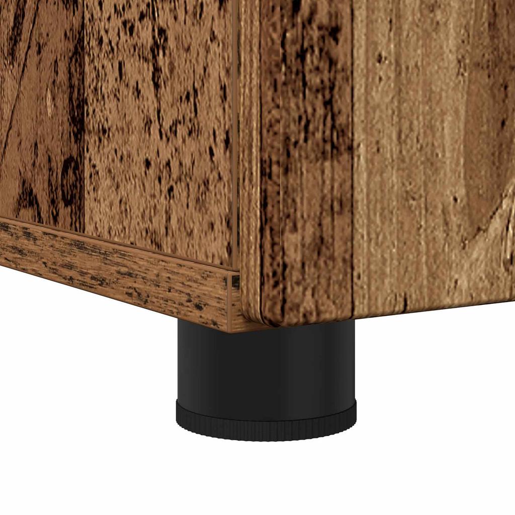 Bathroom Cabinet with Storage and Door Rustic Wood Look 61 x 35 x 64 cm