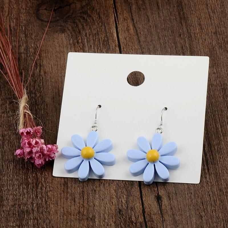 Resin Daisy Flower Earrings for Daily Wearing Party Dinner Travel Wedding Drop Dangle Earrings for Creative Charming