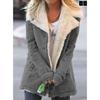 Warm Fleece Lapel Coat Plus Size Women Long Sleeve Cotton 9 Colors