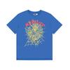 Foreign Trade Meichao Sp5der555555 Spider Web Printing Summer Loose Trend Men's and Women's Couples Short Sleeve T-Shirt Summer