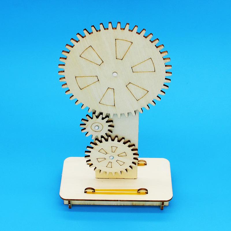 DIY Mechanical Physics Gear Kit: Handmade Educational Assembly Toy for Science Enthusiasts Wood