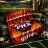 Suns Basketball Artwork Blanket Lightweight Flannel Bedding Blanket Perfect for Travel, Camping, Living Rooms, Offices, Sofas, Fan Christmas Gift