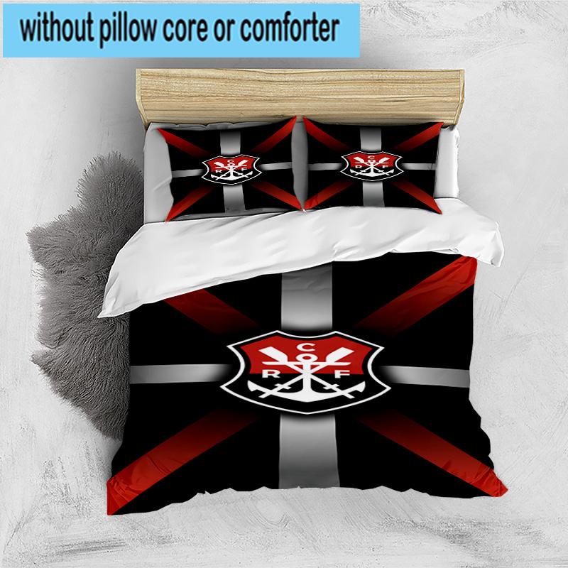 3pcs CR Flamengo Printed Bedding Set Duvet Cover Closure Includes 1 Duvet Cover & 2 Pillowcases Bedding Sets Home Decor Gifts