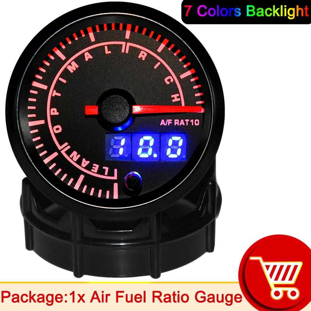 AD 52mm Boost Gauge 7 Colors LED Dual Display Water Temp Oil Temp Oil Pressure Voltmeter Air Fuel Ratio EGT Tachometer Car Gauge