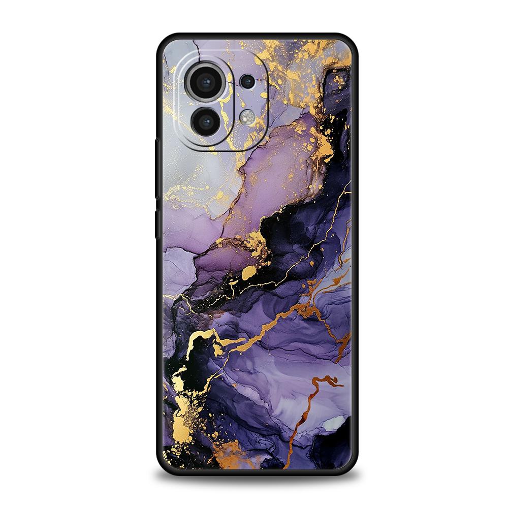 Watercolor Marble Phone Case For Xiaomi 15 14 13 12 Lite 14T 13T 12T Pro Poco X7 X6 X5 X4 X3 NFC F7 Ultra F6 Pro Soft Cover