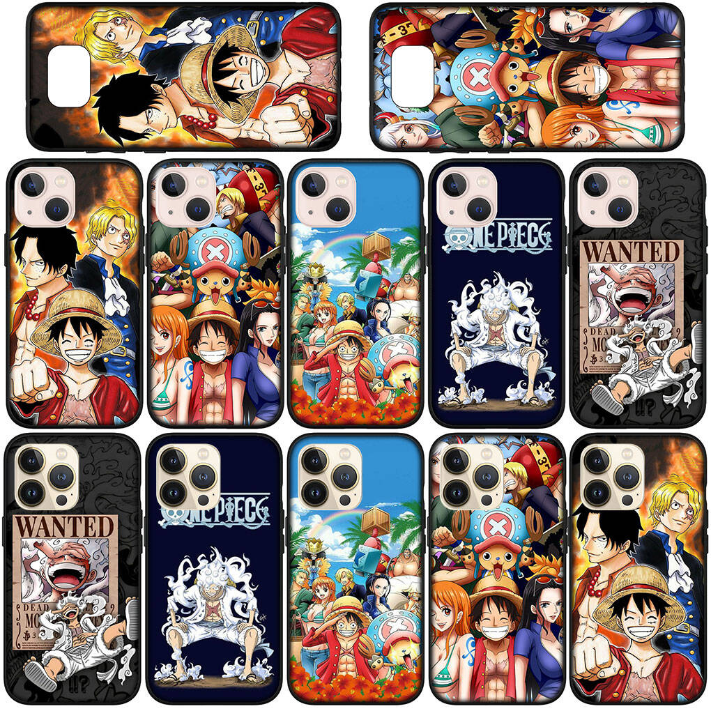 Phone Case for iPhone 17 15 16 Plus Redmi Note 14 12 11 13 Pro Max Huawei P30 P20 Lite Y9 OPPO A60 A40 A80 A18 A16 Poster Luffy Gear 5 One Piece Cover