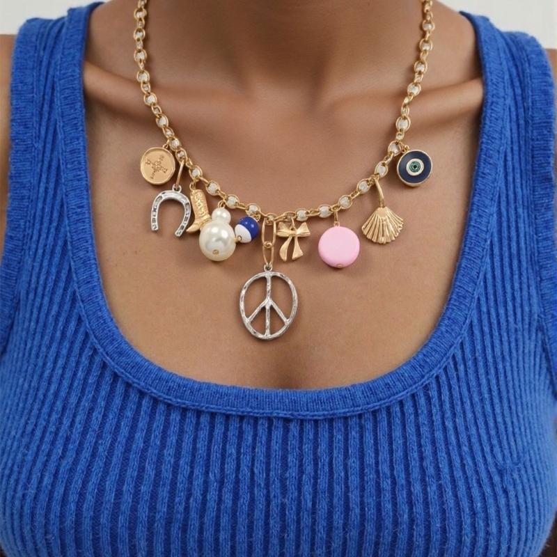 Versatile Casual Beach Necklace Jewelry Adjustable Length Clavicle Chain For Daily Wear Dates Gift