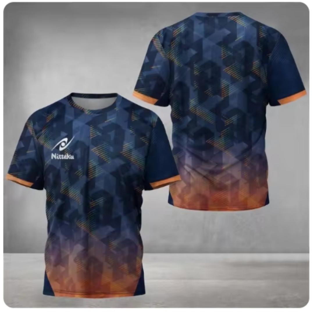 ETST 03 Heren Nittaku Tafeltennis T-shirt Victory Light Bedrukt Heren Zomer Sport Tafeltennis T-shirt Training Sneldrogend T-shirt L