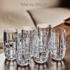 Handon 6-Piece Glass Cup Set with Gold Holder