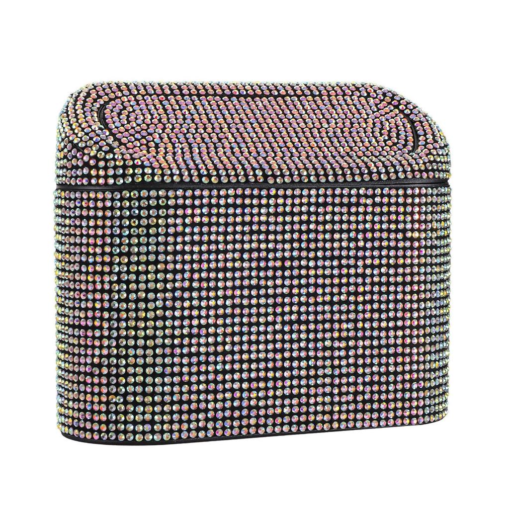 Car-mounted Diamond Waterproof Dustproof Multi-functional Trash Can Storage Barrel Box Bag Hanging Seat Back Special Creative