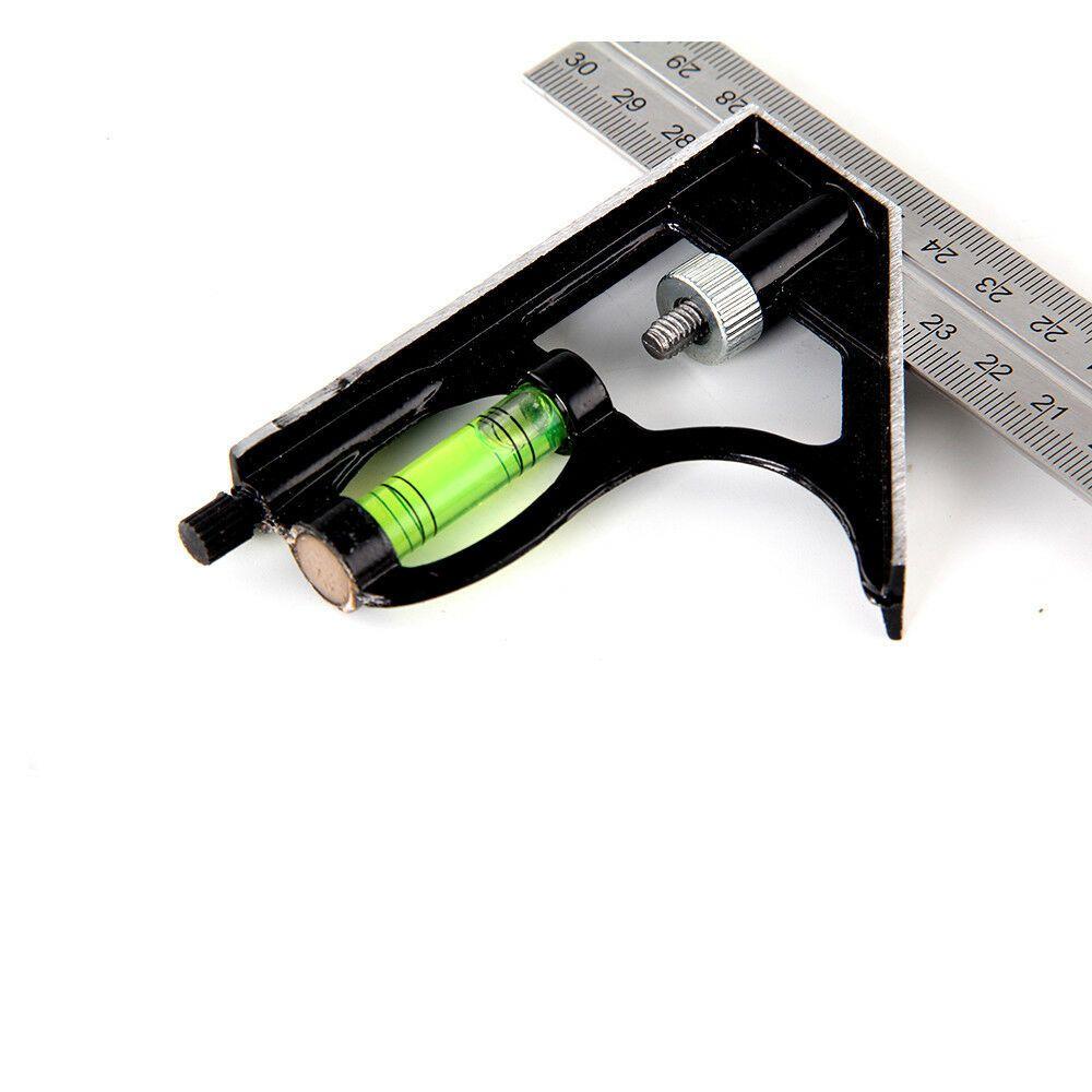 Carpentry Horizontal Engineers Combination Gauging Tool Corner Ruler Try Square Right Angle Ruler