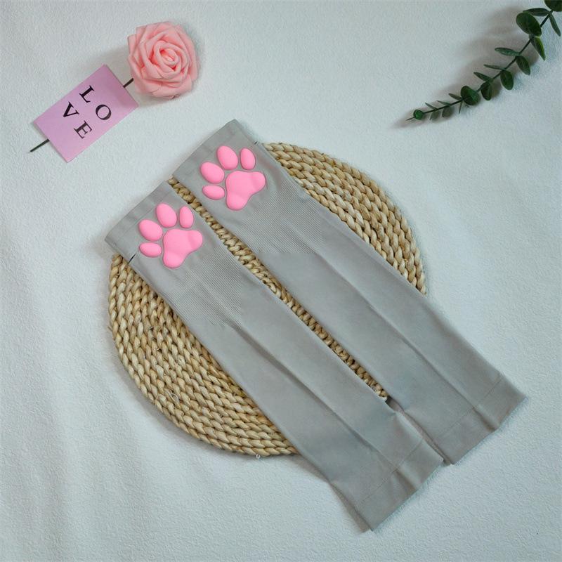 3D Cat Paw Silicone Thigh-High Socks - Cute Anime Lolita JK Style