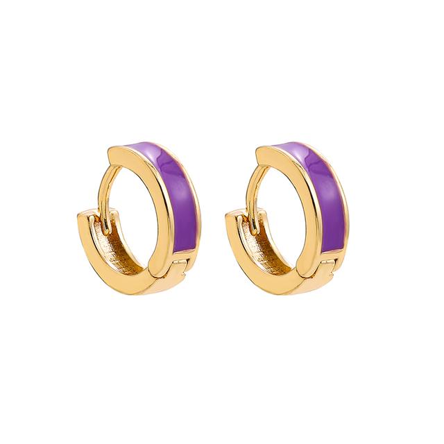 Minimalistische kleine bunte Emaille runde Creolen für Frauen Cz Zirkon Piercing Knorpel Huggie Ohrringe Modeschmuck