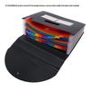 Student A4 Rainbow Test Paper Accordion Folder with Round Cover, 12/24 Grids Portable