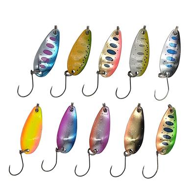 Olerud Fishing Tackle Barbless Micro Spoon Hooks, 10-Piece Set (2.5g) (Product Code Qb100211a02n0)