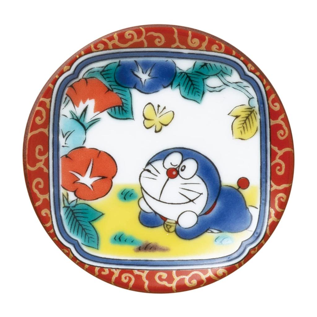 Kaneshotouki Kutani ware small bean different set of soy sauce Japanese microwave made in Japan 008770 "Doraemon" plate, plate, plate, approx. 6cm,