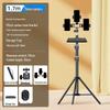 Dual Phone Streaming Stand with Multi-Camera Selfie Gadget and Fill Light for Douyin
