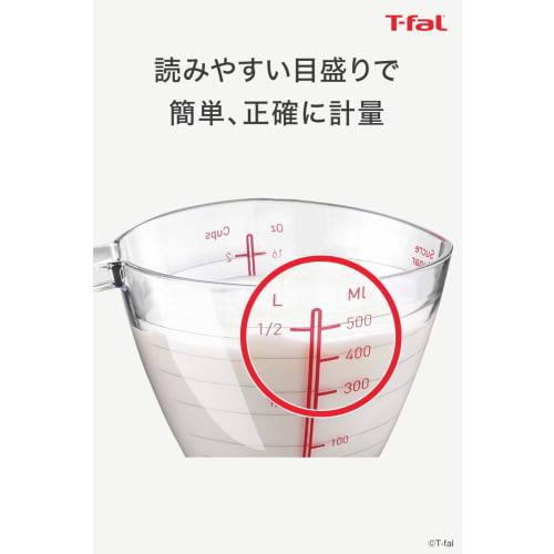 T-fal Ingenio Measuring Cup, 500ml, with a 3-way spout, drip-free pouring, and easy-to-read graduations (K21440)