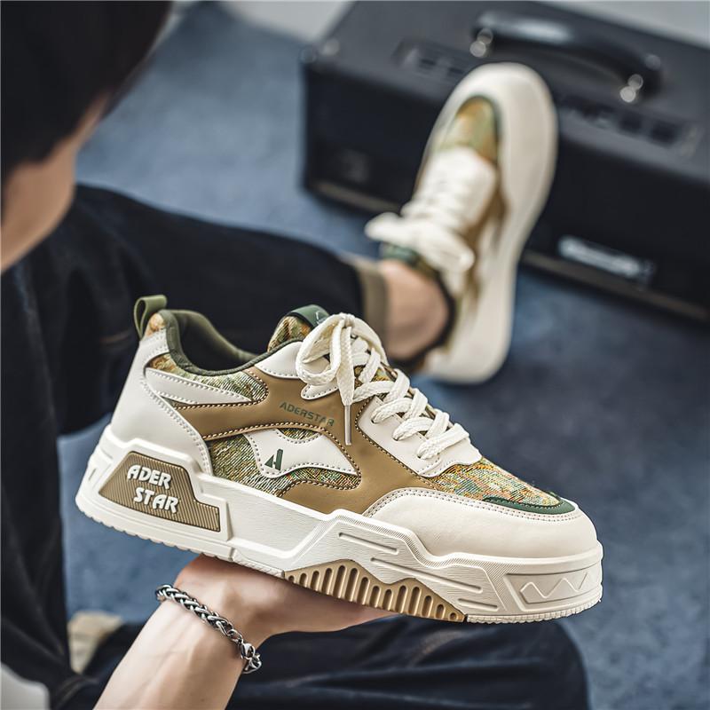 

Мужская обувь 2024 года, новая летняя дышащая и универсальная молодежная спортивная и любительская обувь для сноуборда, толстая подошва, усиливающая нишу, модная обувь 44 зелёный