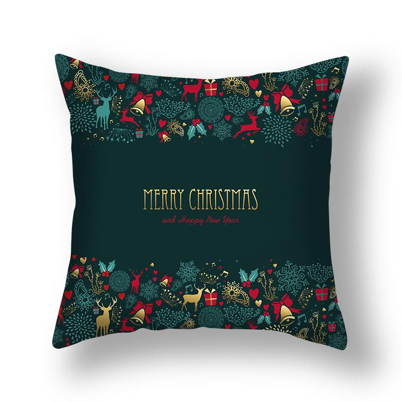 New Christmas Red and Green Pillowcases Printed Sofa Cushions New Home Christmas Pillowcases