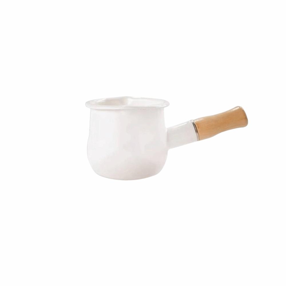Uncoated Mini Cooking Pot Enamel Baby Food Cooker Durable Milk Pot Soup Pot  Cookware