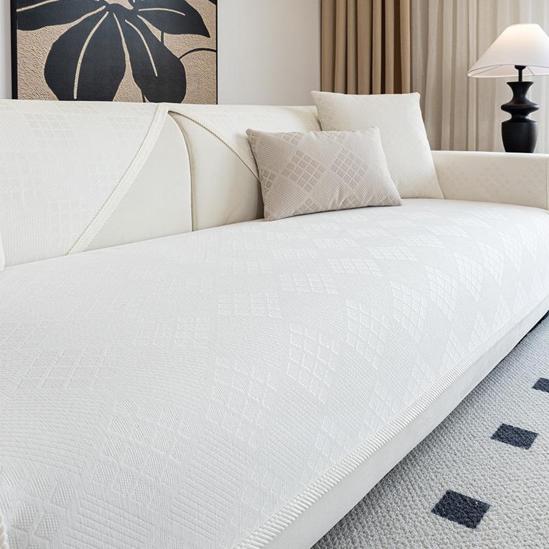 New Sofa Cushion, All-Season Non-Slip Seat Cushion Chenier Armrest Towel, Anti-Cat Scratch Sofa Cover Cover Cloth