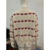 Damen lockerer Pullover mit Love-Jacquard