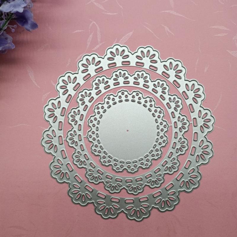 Laciness Die Cuts Nesting Cricle Cutting Dies Embossing Die Cuts Template for Kid Card Making Scrapbooking DIY Albums