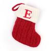 With Red Letter Knitting Stockings Yarn Hanging Ornament Christmas Socks  Xmas