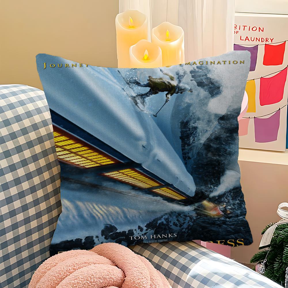 MovieThe Polar Express Decorative Room Aesthetics Pillow Case Home Decor Bedroom Sofa Bed Couch Pillow Cover 45x45