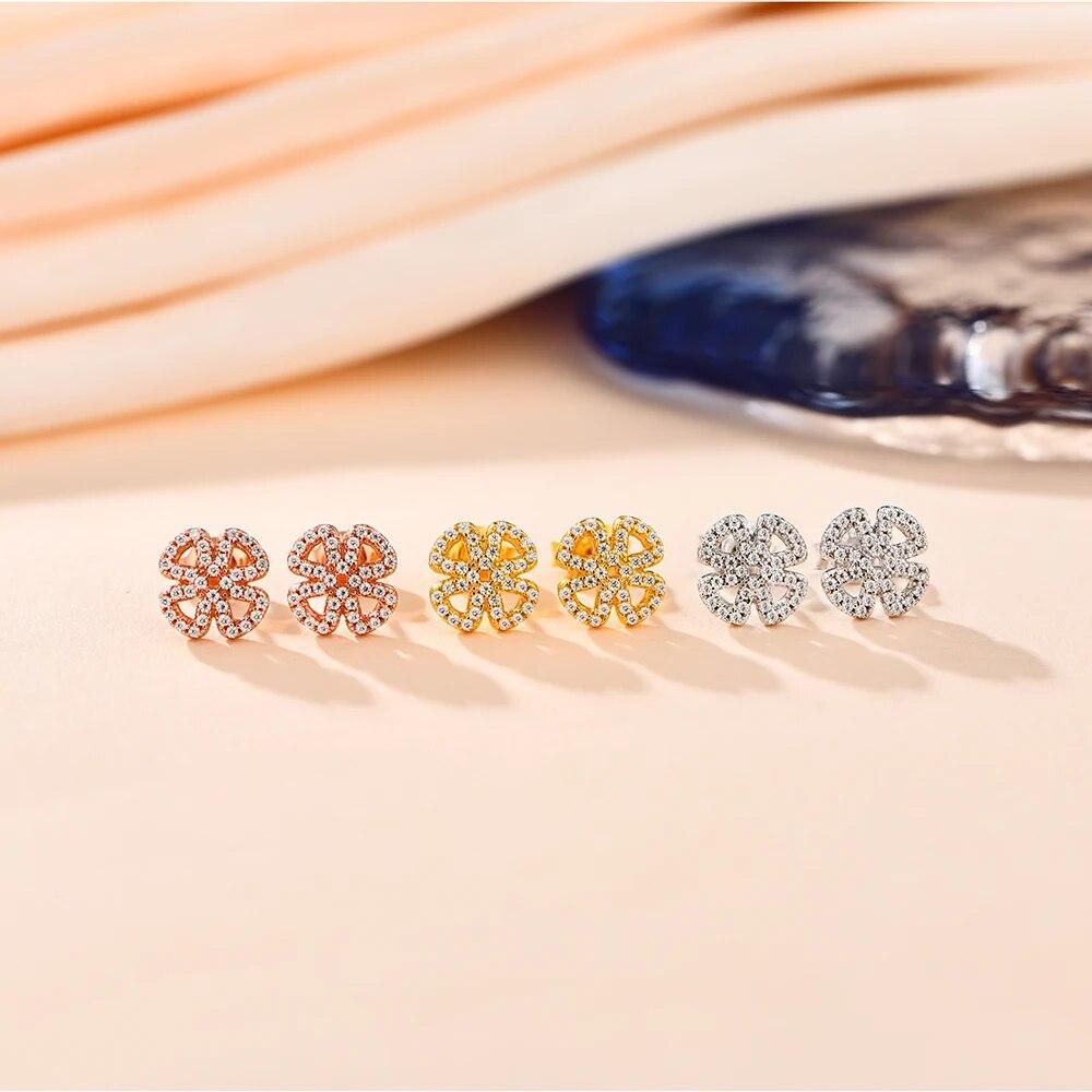 New Women Moissanite Gemstone Stud Earrings For Women Solid 925 Sterling Silver D Color Solitaire Fine Jewelry For Gift