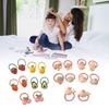 Pack of 10 Cartoon Hair Ties with Fruit/Flower Theme Designs for Little Girl and Children Sprinig Hair Styling Hairband