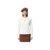 Li Ning Running Series Brand Logo Casual Comfortable Round Neck Long Sleeve T-Shirt Women T-Shirt Off-White ATLV034-2