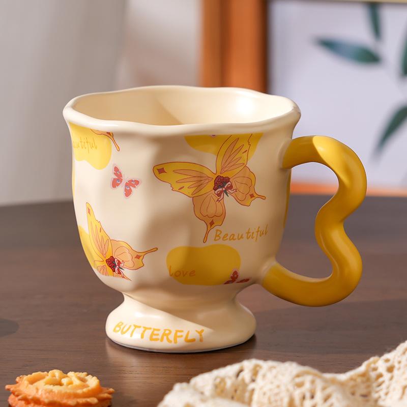 Ceramic Cups High Value Household Couples Water Cups Gift Boxes Creative Hand Gifts High End Sense Mugs