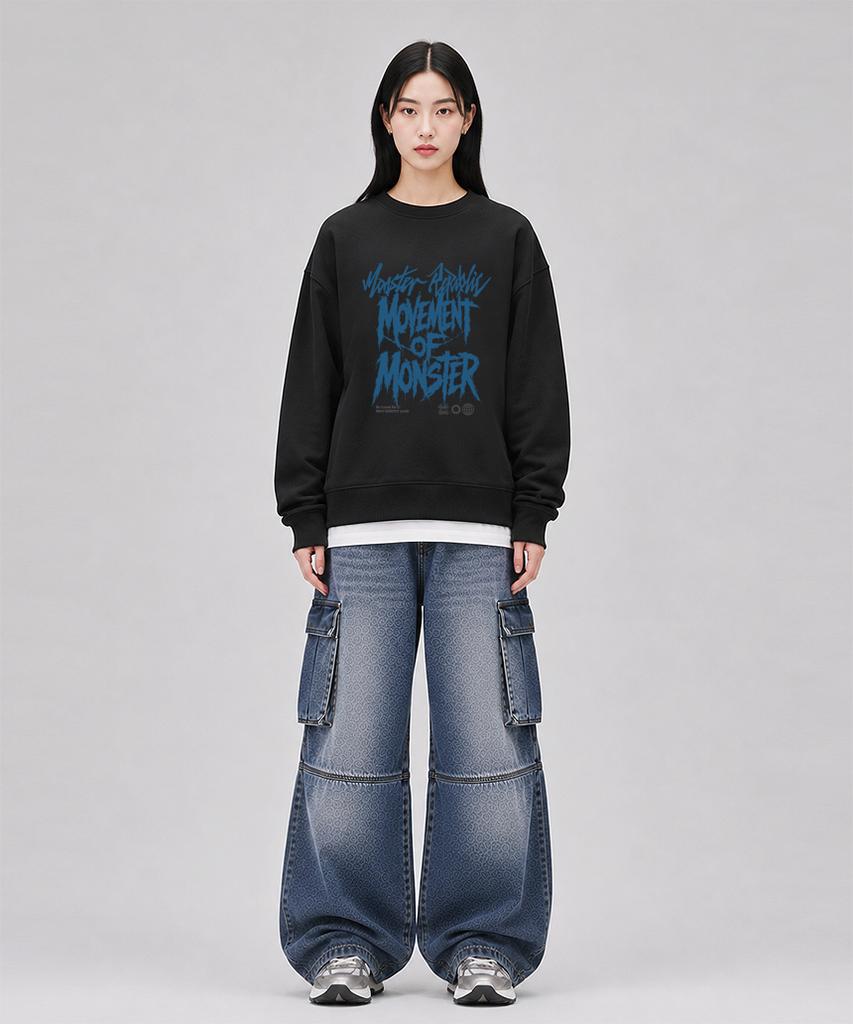 MONSTER REPUBLIC Rogue Movement Ink Blue Sweatshirt Black_3198