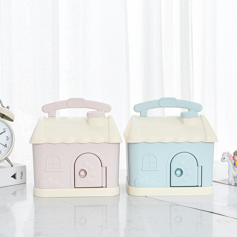 Internet Celebrity Piggy Bank Creative Cartoon Shape Cute Small House Can Save Large Capacity Plastic Piggy Bank