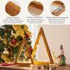 2 Stück Holz beleuchtete Weihnachtsbaum Dekoration Schmuck Kiefernholz Dreieckiger Streifen Lichterkette Heim Atmosphäre Dekoration
